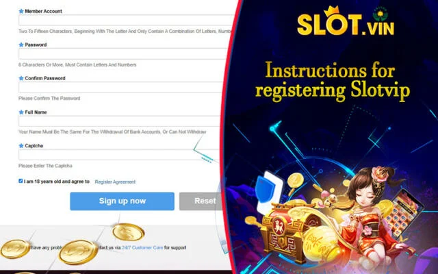 Instructions for registering Slotvip